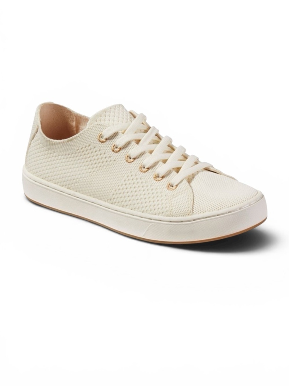 LL BEAN PAPERWHITE ECO BAY RECYCLED SOFT KNIT LACE UP SNEAKER TENNIS SHOES